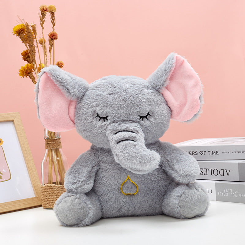 Emmy the Breathing Elephant, 4-in-1 Sleep Buddy with Rhythmic Breathing, Calming Melodies & Soft Glow Lights