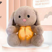 Hops the Rabbit 4-in-1 Sleep Buddy, Soothing Rhythmic Breathing Plush with Calming Melodies & Soft Glow Lights