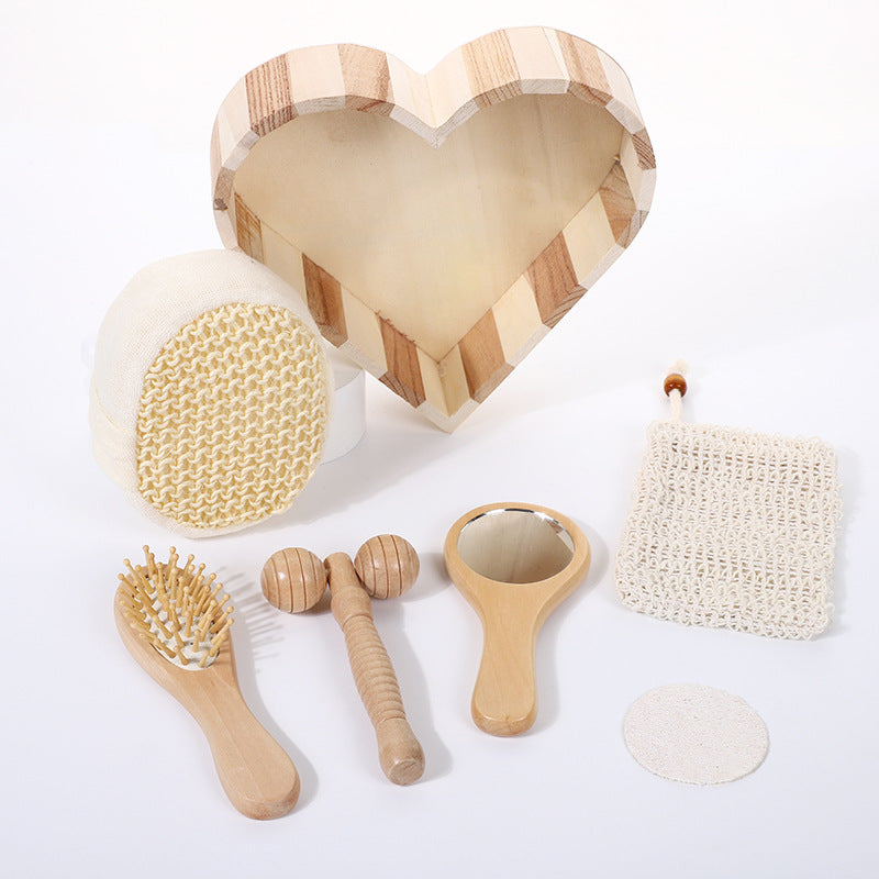 6-in-1 Wooden Spa Bath Gift Set