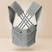 Gray back brace on a light gray background