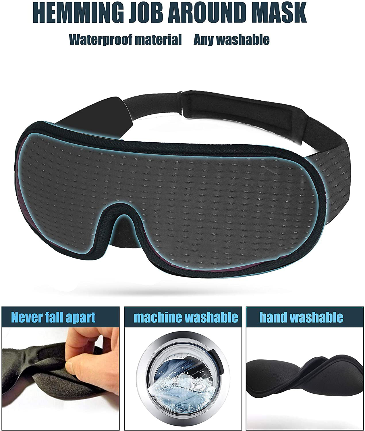 3D Sleep Eye Mask Soft Padded Cover