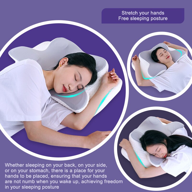 Butterfly Memory Foam Cervical Orthopedic Pillow