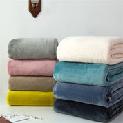 Luxury Weighted Blanket – Solid Color Coral Fleece 360g/m² with Secure Piping