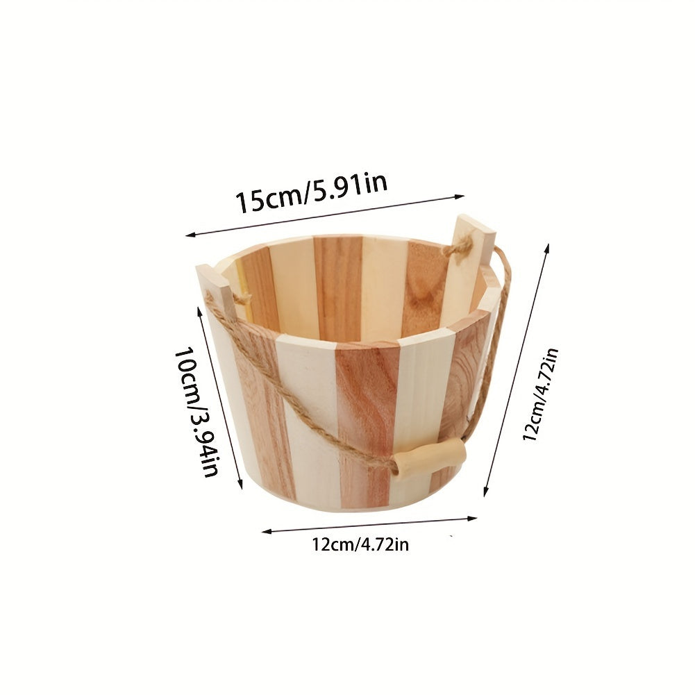 Natural Wooden Bucket Spa Gift Set