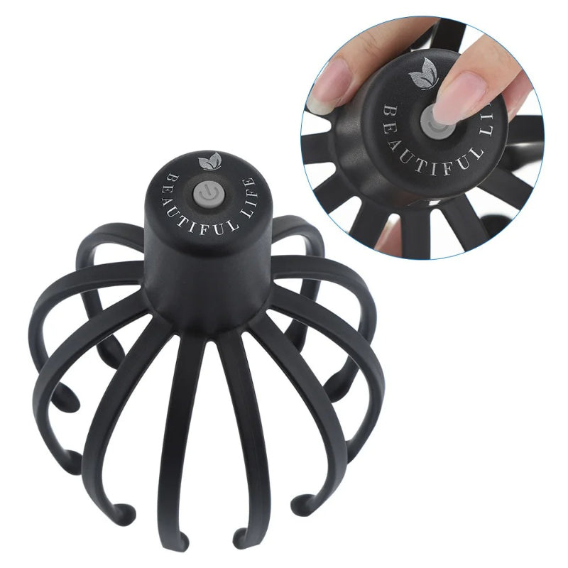 Electric Octopus Head Massager with 12 Claws
