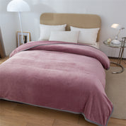 Luxury Weighted Blanket – Solid Color Coral Fleece 360g/m² with Secure Piping
