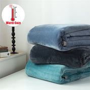 Luxury Weighted Blanket – Solid Color Coral Fleece 360g/m² with Secure Piping