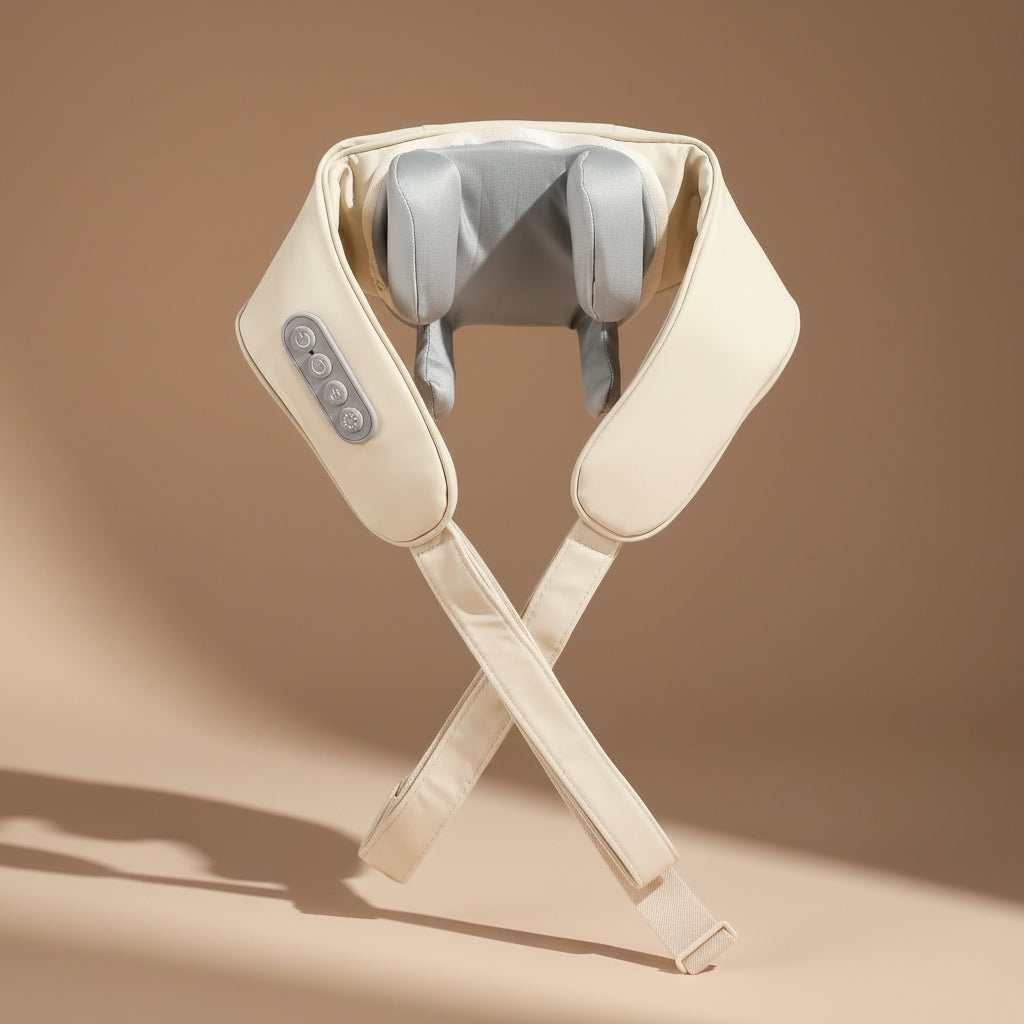 Neck and shoulder massager on a gray background