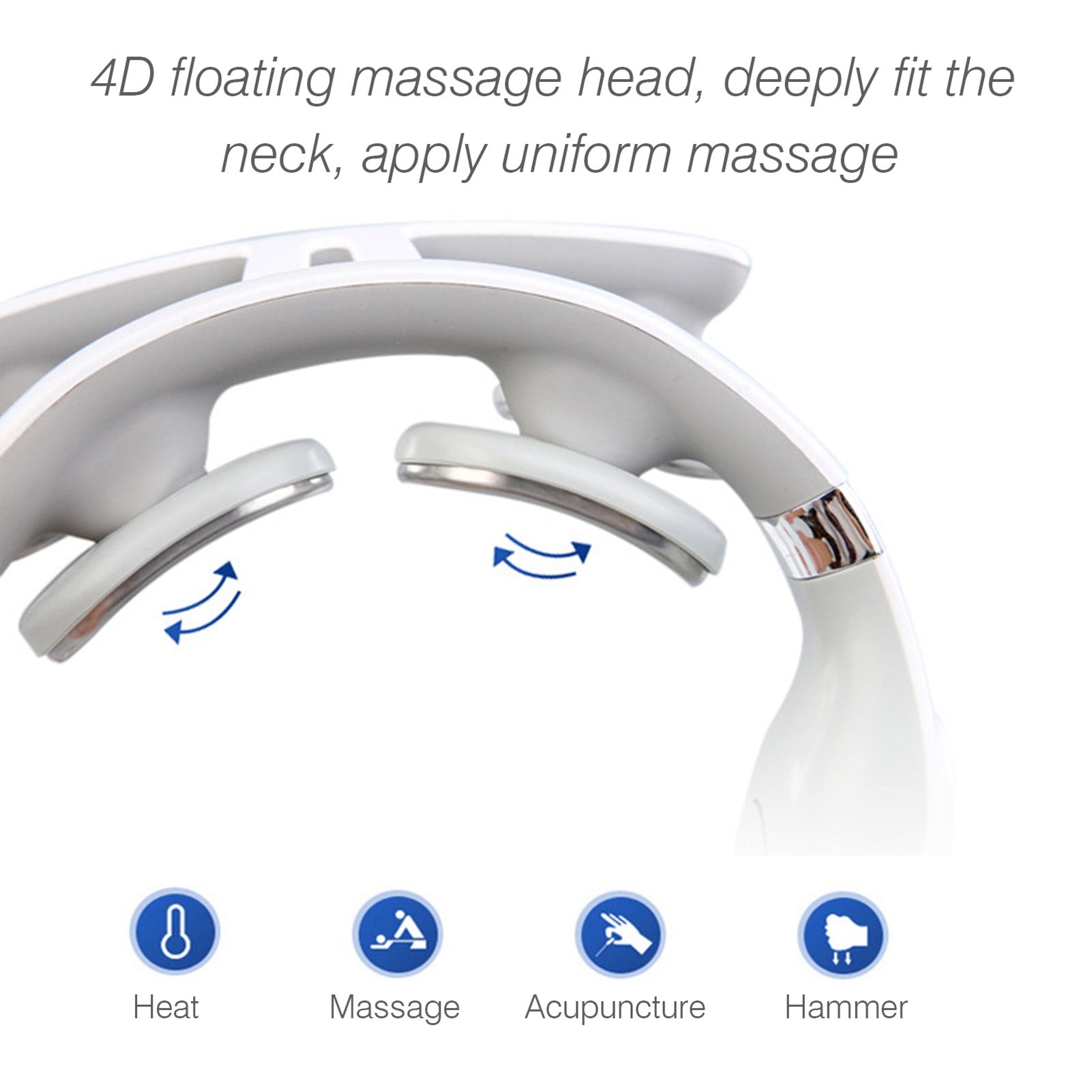 Electric 4-Head Neck Massager with Heat