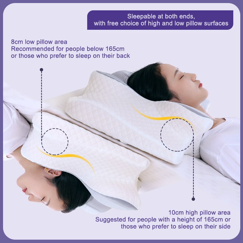 Butterfly Memory Foam Cervical Orthopedic Pillow