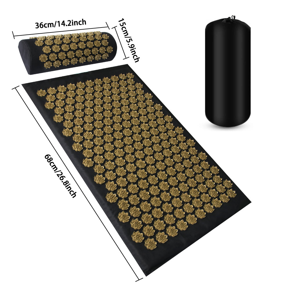 Shiatsu Acupressure Massage Mat with Pillow