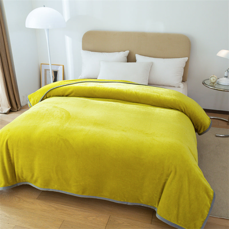 Luxury Weighted Blanket – Solid Color Coral Fleece 360g/m² with Secure Piping