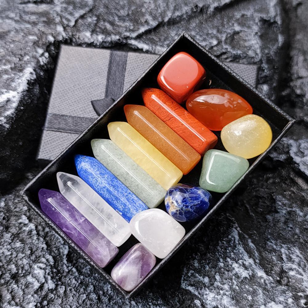 Chakra Crystal Gemstone Set – Natural Quartz & Minerals Gift Box