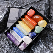 Chakra Crystal Gemstone Set – Natural Quartz & Minerals Gift Box
