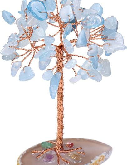 Mini Amethyst Crystal Money Tree with Agate Base