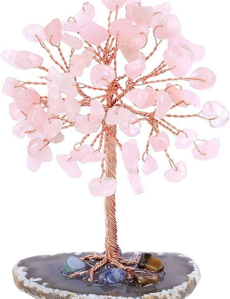 Mini Amethyst Crystal Money Tree with Agate Base