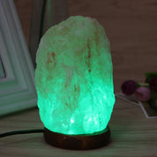 Salt Lamp - Color Changing Crystal Rock Night Light with Wooden Base