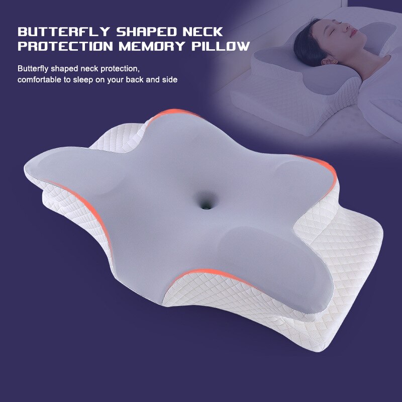 Butterfly Memory Foam Cervical Orthopedic Pillow