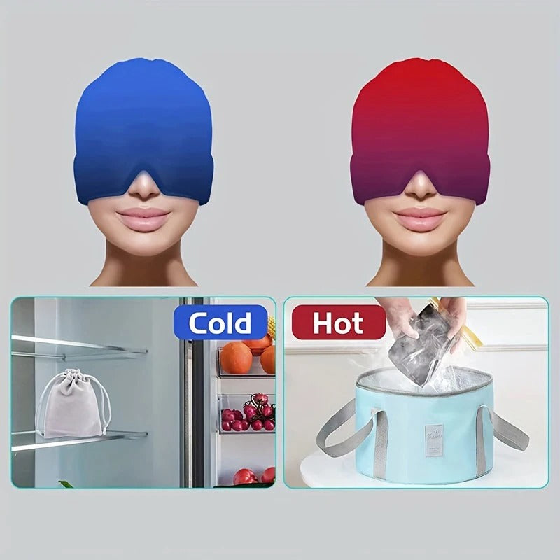 Gel Head Ice Cap Cold Hot Wrap