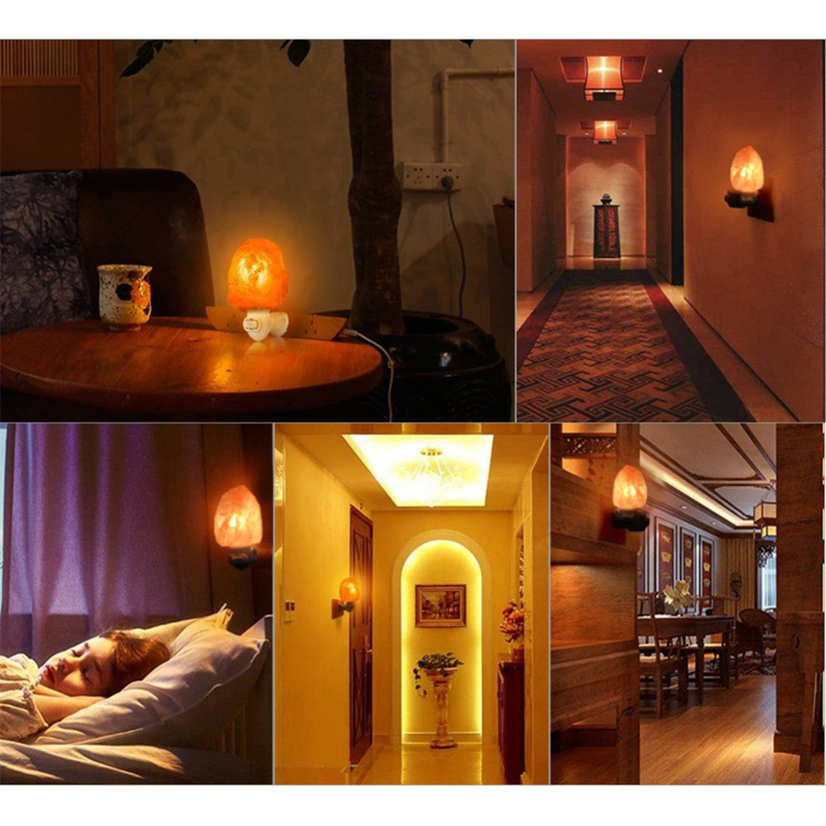 Salt Lamp - Natural Crystal Bedside Night Light