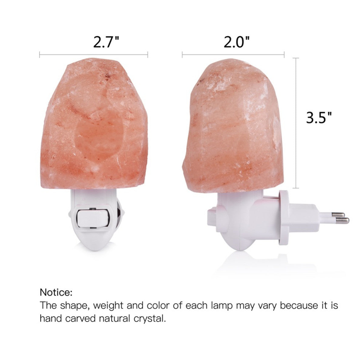 Salt Lamp - Natural Crystal Bedside Night Light