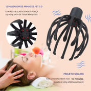 Electric Octopus Head Massager with 12 Claws