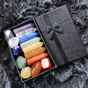 Chakra Crystal Gemstone Set – Natural Quartz & Minerals Gift Box
