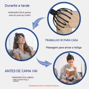 Electric Octopus Head Massager with 12 Claws